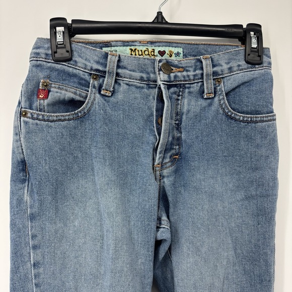 Vintage Mudd Flare Denim Jeans Low Rise Button Fly Y2K 90s Womens Size 26x30 - Picture 3 of 9